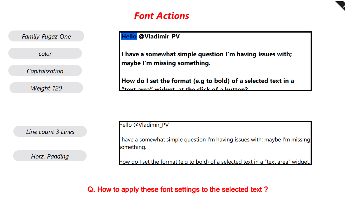 Font settings