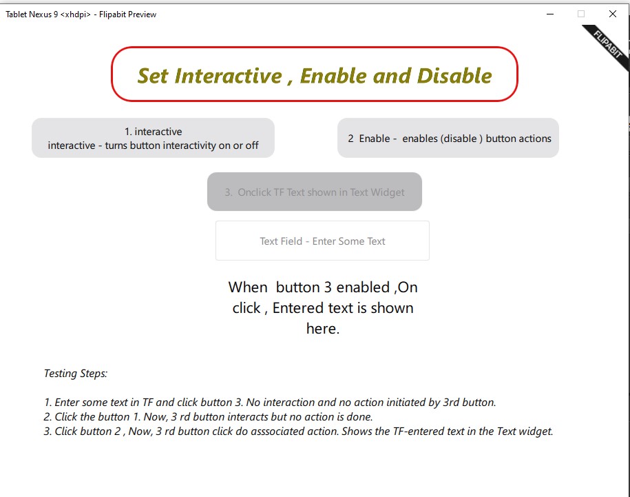 Interactive-Enable-Disable input